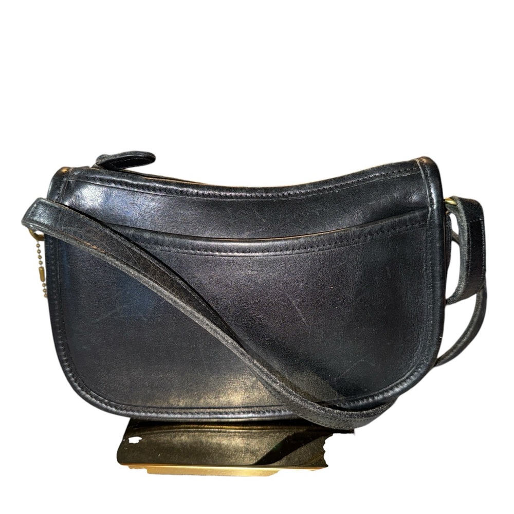 Vintage COACH CITY Leather Zippered Ergo Wendie Swinger Crossbody 9031 Black